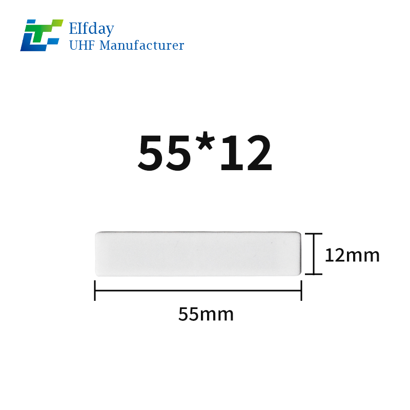Silicone Based Washable RFID Tag 55*12mm for Clothing Sewn Soft Flexible and Durable